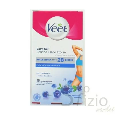 VEET HAIR REMOVAL STRIPS UNDERARMS AND BIKINI SENSITIVE SKIN 16PCS