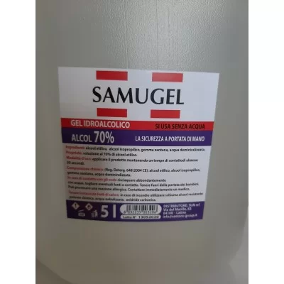 SAMUGEL HYDROALCOHOLIC GEL 70% ALCOHOL 5LT