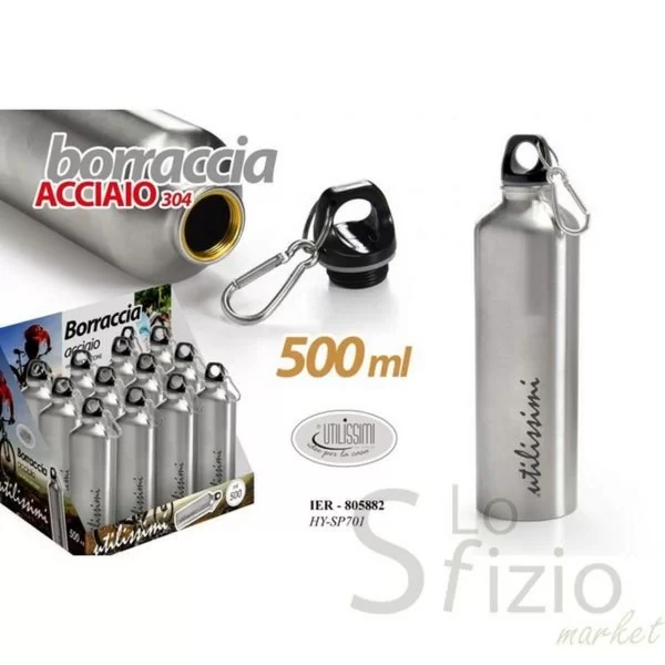 THERMOS FLASK WITH CARABINER 500ML