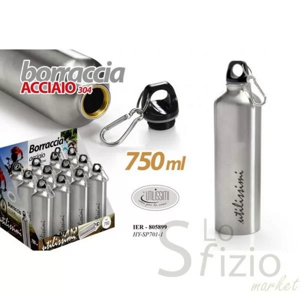 THERMOS BORRACCIA CON MOSCHETTONE 750ML