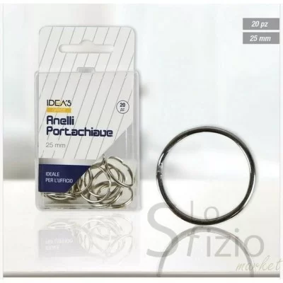 IDEA S Keychain Ring 25mm 20pcs Pack