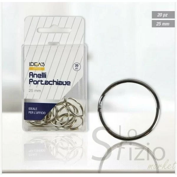 IDEA S Keychain Ring 25mm 20pcs Pack