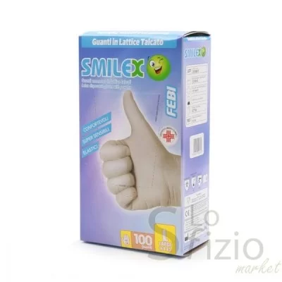 SMILEX LATEX GLOVES SIZE L 100PCS