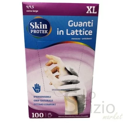 SKIN Latex Gloves XL Size 100 pcs