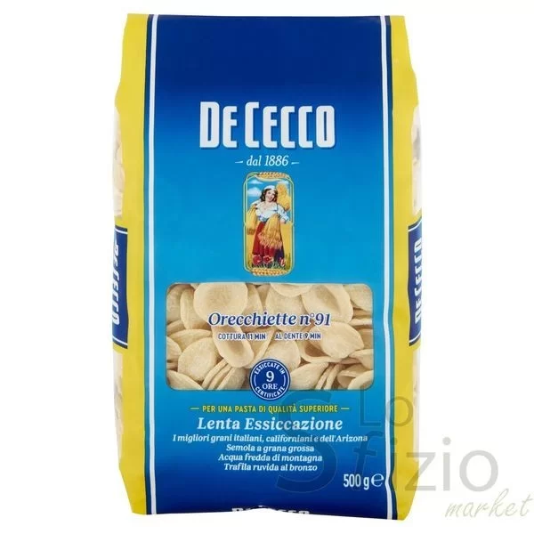 DE CECCO PASTA ORECCHIETTE N°91 500GR