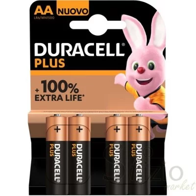 Duracell Plus100 AA Batteries 4 Pack