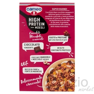 CAMEO HIGH PROTEIN MUESLI + 30% PROTEINE 300GR - Home, Alimentari, Prodotti Salutari, Cereali colazione, Prodotti Proteici