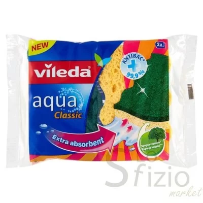 VILEDA SPUGNA ABRASIVA AQUA x2PZ - Home, Detergenza, Accessori pulizia Casa