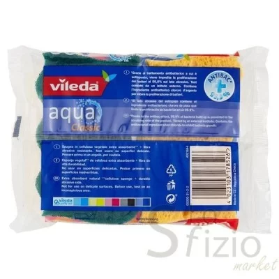 Vileda Aqua Abrasive Sponge 2pcs