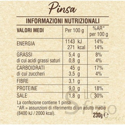 MULINO BIANCO PINSA Gr230