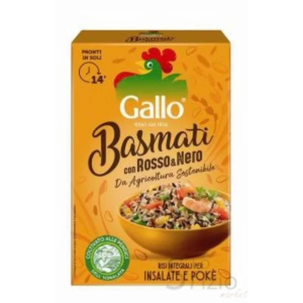GALLO RISO BASMATI ROSSO E NERO 500GR