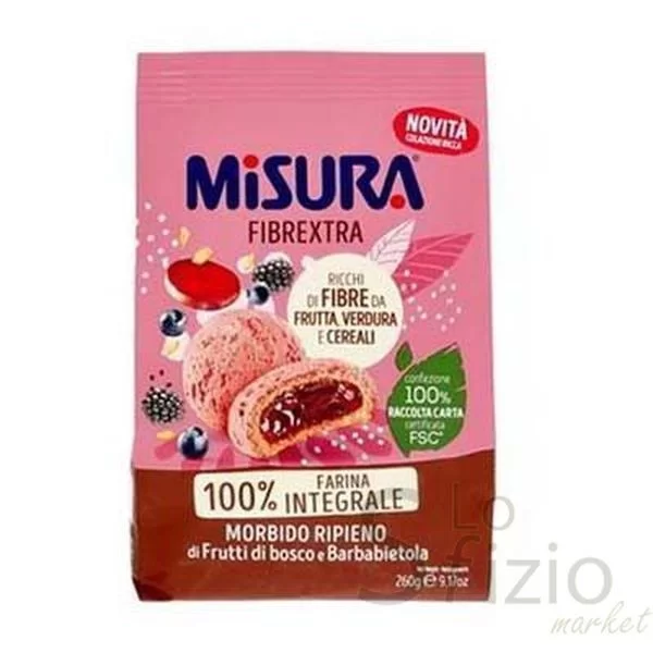 Misura Fibre Extra Soft Filled Biscuits Forest Fruits and Beetroot 260g
