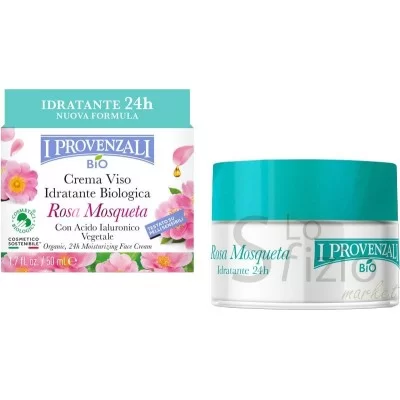 I PROVENZALI ORGANIC ROSEHIP MOISTURIZING FACE CREAM WITH HYALURONIC ACID 50ML