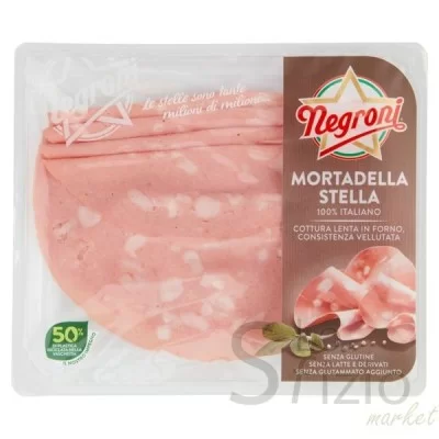 NEGRONI MORTADELLA STELLA AFFETTATI 100% ITA 100GR - Home, Freschi, Gastronomia, Salumi, Mortadella