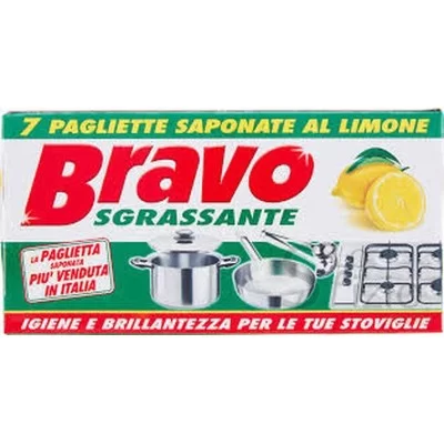 BRAVO Sanitizing Soapy Pads Lemon x7
