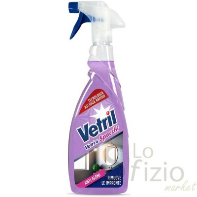 VETRIL SPRAY VETRI & SPECCHI 650ML - Home, Detergenza, Detersivi pulizia Casa, Vetri Multiuso