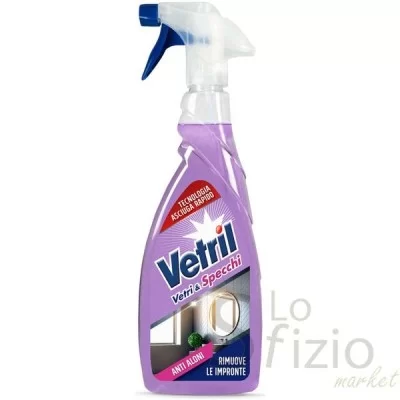 VETRIL SPRAY VETRI & SPECCHI 650ML - Home, Detergenza, Detersivi pulizia Casa, Vetri Multiuso