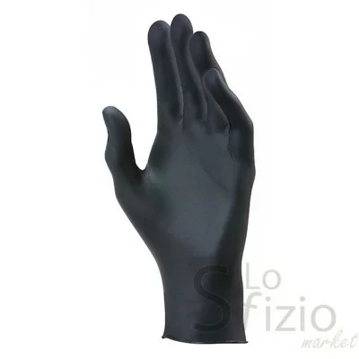 TULIP BLACK DISPOSABLE GLOVES 100 PCS XLARGE