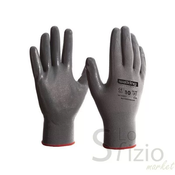 Walking Flexo Grey Work Gloves Size 8 Small