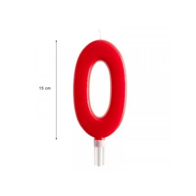 Dekora Giant Birthday Candle Number 0 15cm