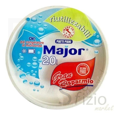 MAJOR PIATTI FONDI RIUTILIZZABILI x20PZ