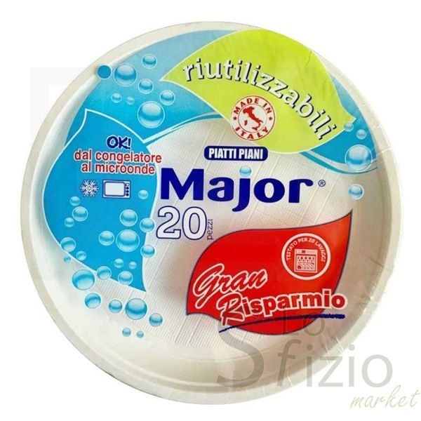 MAJOR PIATTI FONDI RIUTILIZZABILI x20PZ