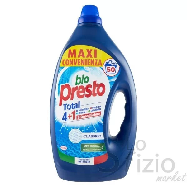 BIO PRESTO TOTAL 4+1 CLASSIC LIQUID DETERGENT 50 WASHES 2.25L