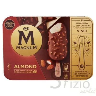 ALGIDA MAGNUM ALLE MANDORLE 4 PZ 328GR