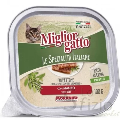Migliorgatto Italian Specialties Beef Pate 100g