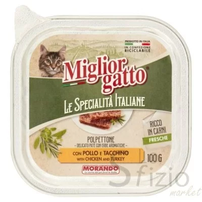 Migliorgatto Italian Specialties Chicken/Turkey Pate 100g