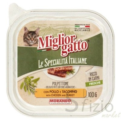 MIGLIORGATTO SP.IT PATE POLLO/TACCHINO 100GR