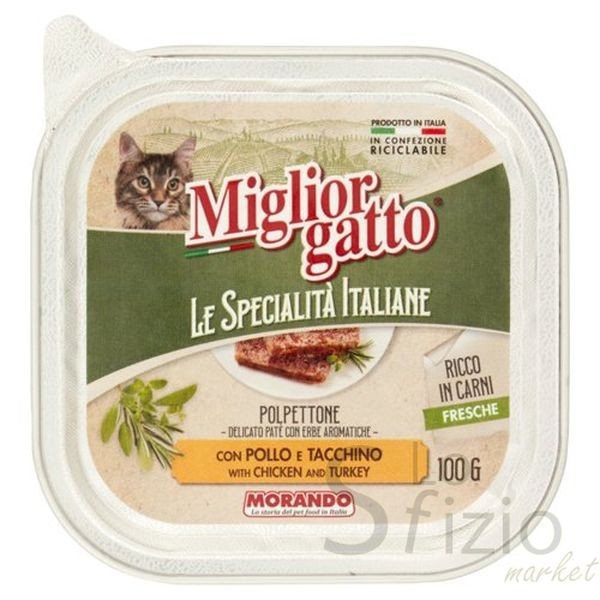 MIGLIORGATTO SP.IT PATE POLLO/TACCHINO 100GR