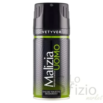 MALIZIA DEO UOMO VETYVER 150ML - Home, Igiene Cura Persona, Igiene Corpo, Deodoranti Persona