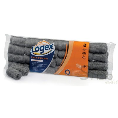 LOGEX LANA ACCIAIO X24 - Home, Detergenza, Accessori pulizia Casa