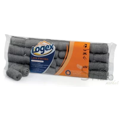 Logex Soft Steel Wool 24 Pieces