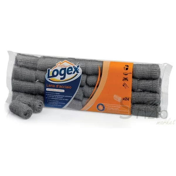 Logex Soft Steel Wool 24 Pieces