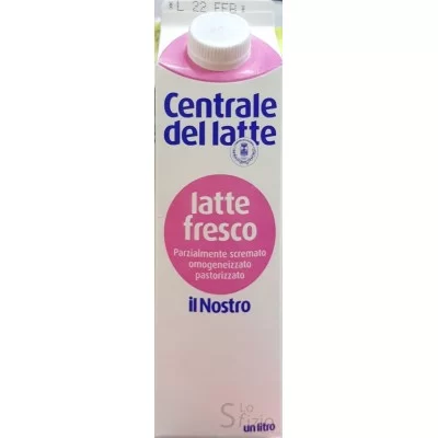 Centrale del Latte Fresh Semi-Skimmed Milk 1L