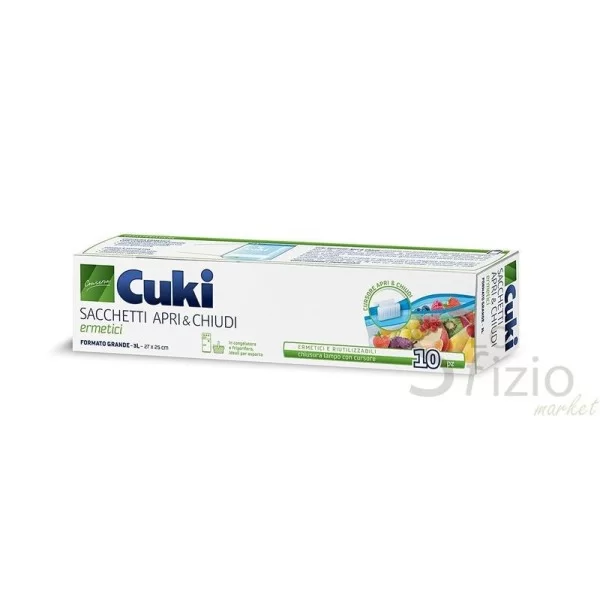 Cuki Reclosable Bags Large 3L 10 Pcs