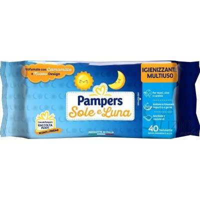 PAMPERS SOLE E LUNA SALVIETTINE IGIENIZZANTE X46