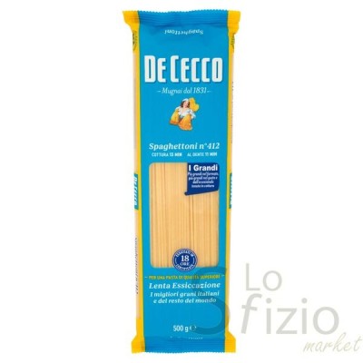 DE CECCO PASTA SPAGHETTONI N°412 500GR DE CECCO PASTA SPAGHETTONI N°412 500GR