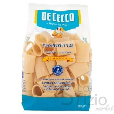 DE CECCO PASTA SPECIALE PACCHERI N°125 500GR - Home, Alimentari, Pasta, Semola, HO.RE.CA