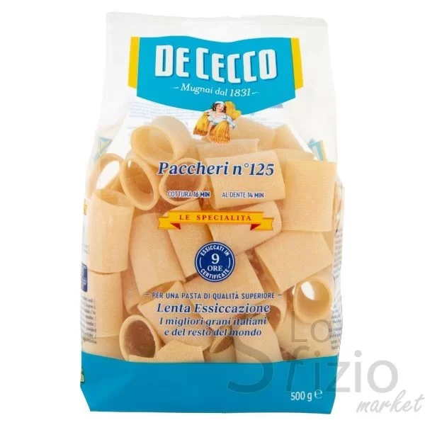 DE CECCO SPECIAL PASTA PACCHERI N°125 500GR