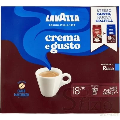 LAVAZZA CREMA E GUSTO RICCO COFFEE 2X250G