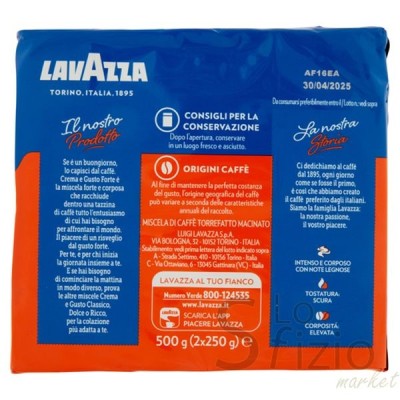 CAFFE LAVAZZA CREMA E GUSTO GUSTO FORTE 2X250GR