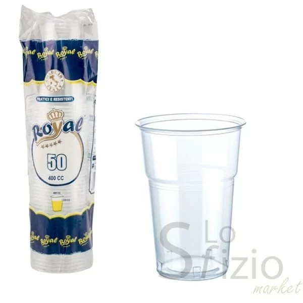 ROYAL Transparent Cristal Glasses 400cc - Pack of 50