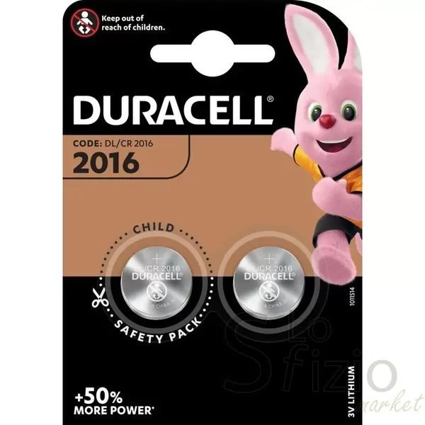 Duracell Lithium Coin Batteries 2016 - 2 Pack