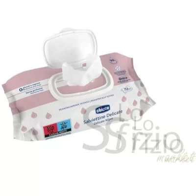 Chicco Delicate Unscented Wipes 72pcs