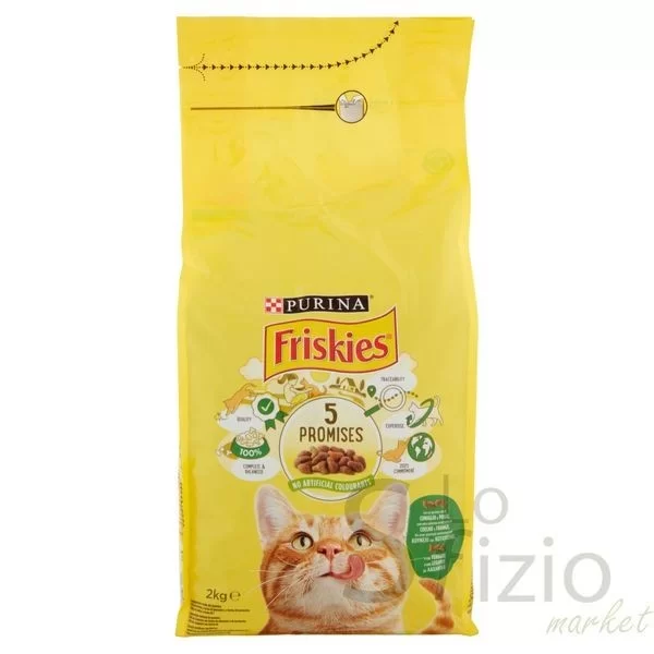 FRISKIES ADULT DRY CAT FOOD RABBIT CHICKEN AND VEGETABLES 2KG