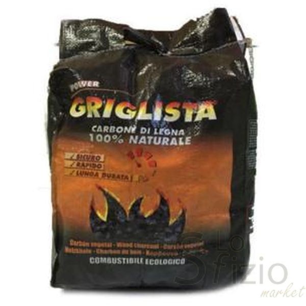 GRIGLISTA CARBONE VEGETALE 2KG BUSTA