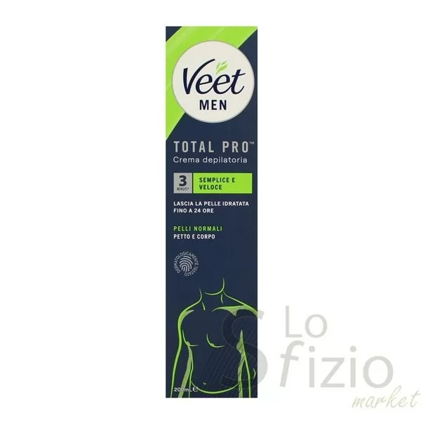 Veet For Men Total Pro Hair Removal Cream Normal Skin 200ml